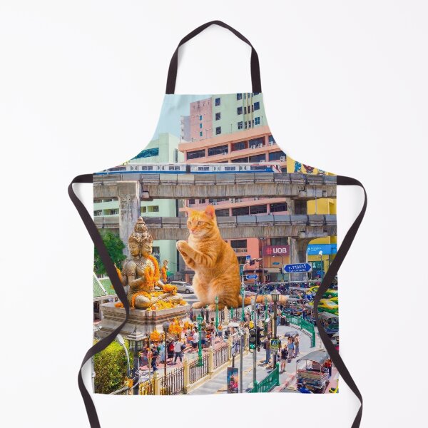 Item preview, Giant Orange Cat Praying in Bangkok designed and sold by PorfileJ.