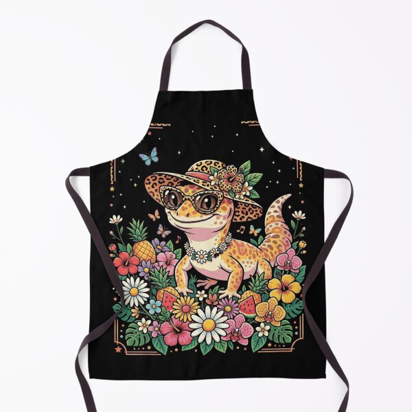 Item preview, Cute Colorful Leopard Gecko Rainbow Flowers Reptile Lover Design designed and sold by bilal sibgui.