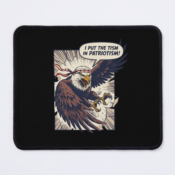 Item preview, I Put The Tism In Patriotism - Funny Eagle Comic Book Style Autism Humor designed and sold by DONT ASK CLUB.