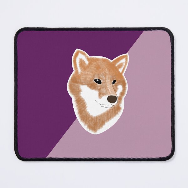 Item preview, Two toned colors (purple, pink) with red Shiba Inu designed and sold by ShibaCruise-On.