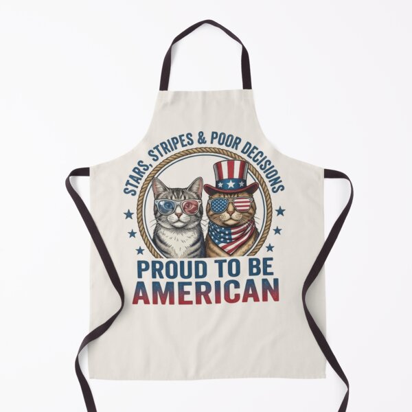 Item preview, Stars, Stripes & Poor Decisions Cat Shirt – Funny Patriotic Cats Wearing American Flag Sunglasses, Proud to Be American designed and sold by ZyxDes.
