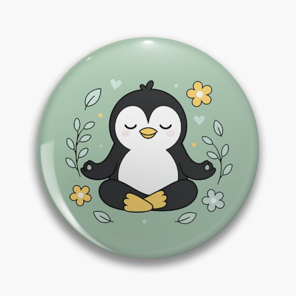 Artikelvorschau, Kawaii Penguin Yoga Mindfulness Meditation Cute Animal entworfen und verkauft von ronakris009.