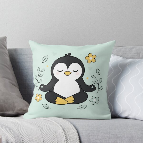 Item preview, Kawaii Penguin Yoga Mindfulness Meditation Cute Animal designed and sold by ronakris009.