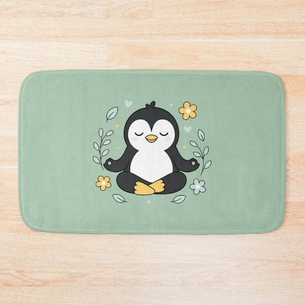 Item preview, Kawaii Penguin Yoga Mindfulness Meditation Cute Animal designed and sold by ronakris009.