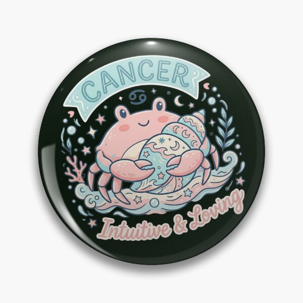 Item preview, Cancer Zodiac Crab Astrology Daily Horoscope | Intuitive & Loving Cancer Sign | Cute Pastel Celestial Crab Art Gift designed and sold by Bhaskar Digital Art.
