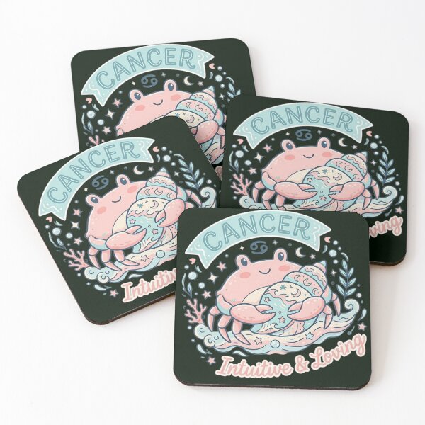 Item preview, Cancer Zodiac Crab Astrology Daily Horoscope | Intuitive & Loving Cancer Sign | Cute Pastel Celestial Crab Art Gift designed and sold by Bhaskar Digital Art.