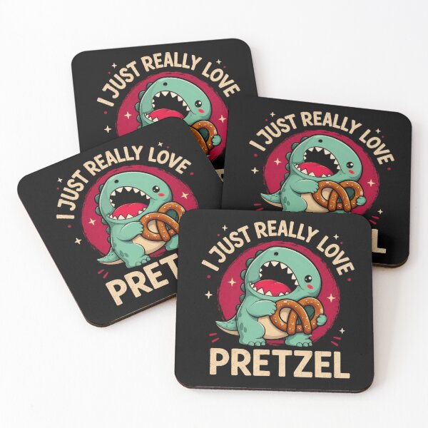 Item preview, I Just Really Love Pretzel Cute Kawaii Dinosaur Pretzel Lover designed and sold by bilal sibgui.