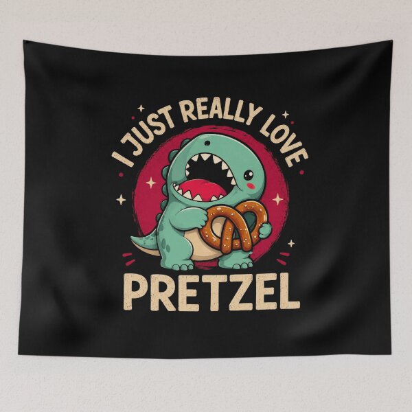 Item preview, I Just Really Love Pretzel Cute Kawaii Dinosaur Pretzel Lover designed and sold by bilal sibgui.