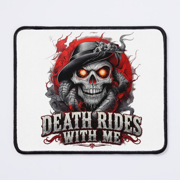 Item preview, Death Rides With Me Skull Rider Gothic Horror Design designed and sold by Daagath.