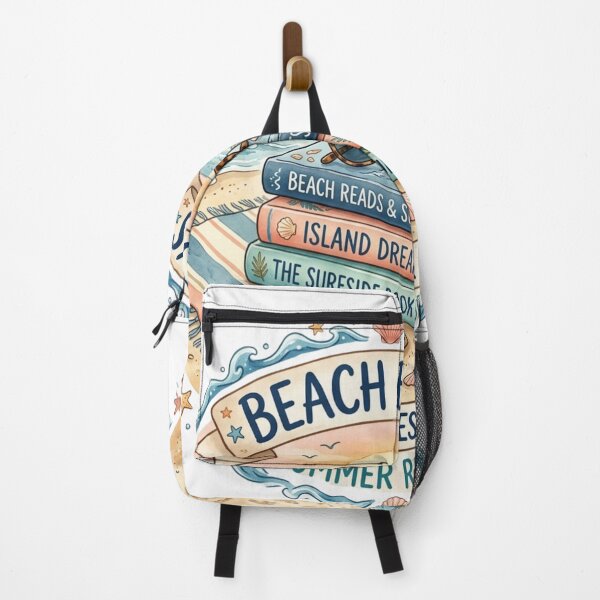 Item preview, Beach Books: Summer Reading Stack on Sand With Waves, Sunglasses, Seashells and Sunset designed and sold by LinaDesign Store.