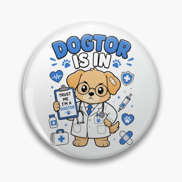 Item preview, Cute Dog Dogtor Is In Funny Doctor Shirt — Trust Me I'm A Dogtor Kawaii Puppy Humor Gift Tee designed and sold by MaynyStudio.