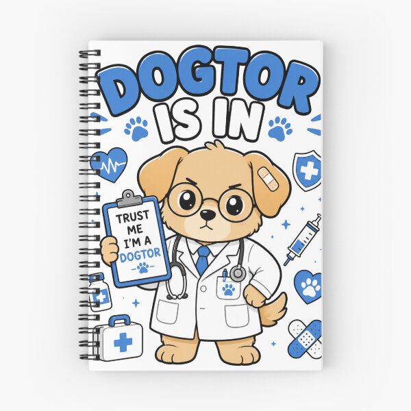 Item preview, Cute Dog Dogtor Is In Funny Doctor Shirt — Trust Me I'm A Dogtor Kawaii Puppy Humor Gift Tee designed and sold by MaynyStudio.