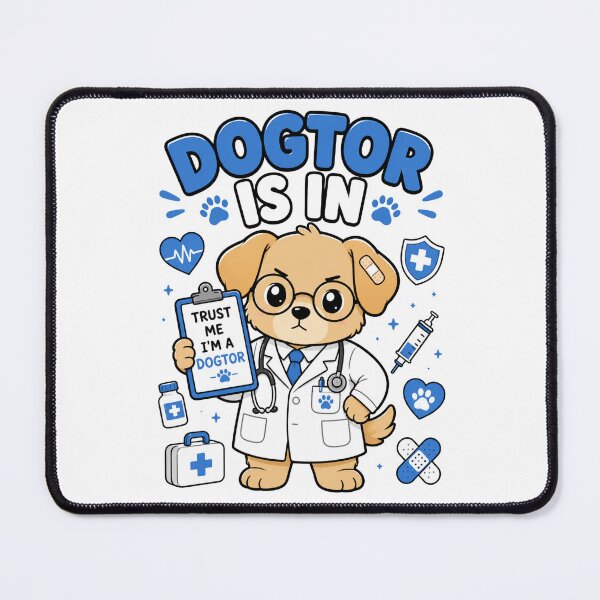 Item preview, Cute Dog Dogtor Is In Funny Doctor Shirt — Trust Me I'm A Dogtor Kawaii Puppy Humor Gift Tee designed and sold by MaynyStudio.