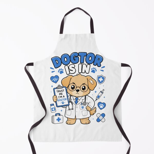 Item preview, Cute Dog Dogtor Is In Funny Doctor Shirt — Trust Me I'm A Dogtor Kawaii Puppy Humor Gift Tee designed and sold by MaynyStudio.