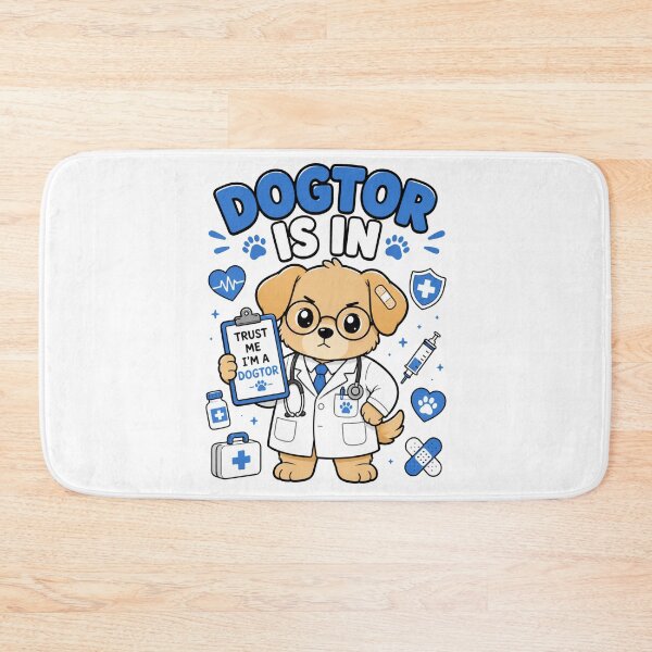 Item preview, Cute Dog Dogtor Is In Funny Doctor Shirt — Trust Me I'm A Dogtor Kawaii Puppy Humor Gift Tee designed and sold by MaynyStudio.