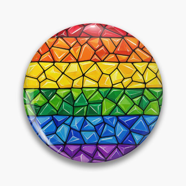Item preview, Rainbow Pride Flag Gem Mosaic LGBTQ Pattern designed and sold by DjFreeq.