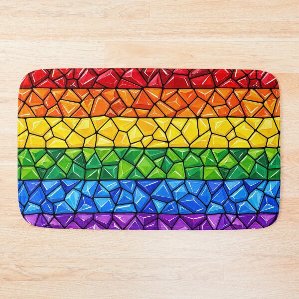 Item preview, Rainbow Pride Flag Gem Mosaic LGBTQ Pattern designed and sold by DjFreeq.