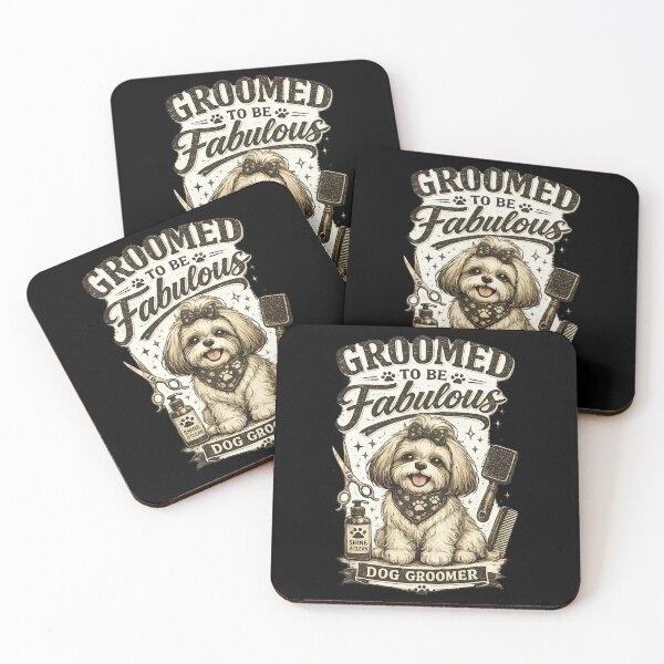 Item preview, Vintage Shih Tzu Dog Groomer Retro Pet Salon Illustration designed and sold by Rudinho102.