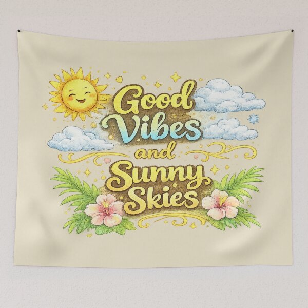 Item preview, Good Vibes and Sunny Skies designed and sold by Someone Thinks It's Funny.