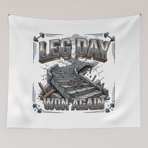 Item preview, The Ultimate "Leg Day Won Again" Sore Muscle Meme! designed and sold by pradeepvisuals.