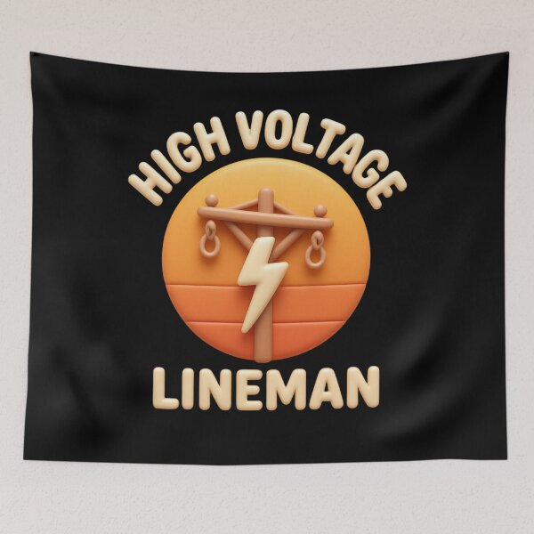 Item preview, High Voltage Lineman | American Power Lines Lightning Shirt designed and sold by LabCore.
