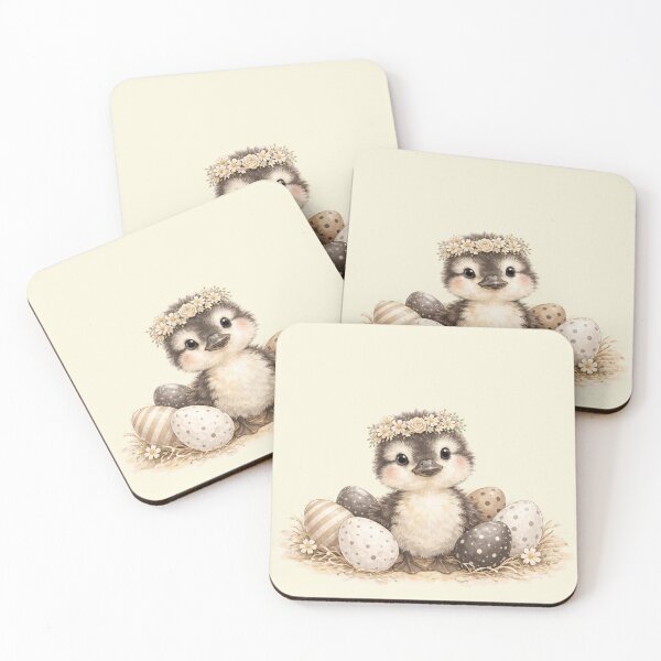 Item preview, Watercolour Easter Duckling and Eggs designed and sold by inspired-works.