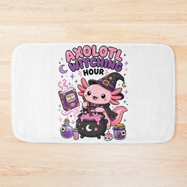 Item preview, Cute Axolotl Witching Hour Funny Halloween Shirt — Spells And Splishes Kawaii Witch Axolotl Gift Tee designed and sold by MaynyStudio.