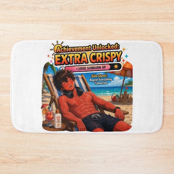 Item preview, Achievement Unlocked Extra Crispy – Sunburned Anime Gamer  designed and sold by DailyStruggleCo.