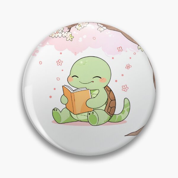 Item preview, Cherry Blossom Turtle — Cozy Spring Kawaii Sticker designed and sold by tommysworks.