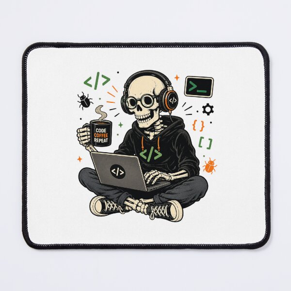 Item preview, Skeleton Coder Retro Programmer designed and sold by Gilmelo87.