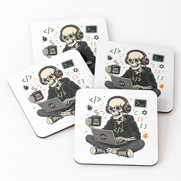 Item preview, Skeleton Coder Retro Programmer designed and sold by Gilmelo87.