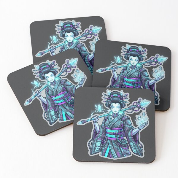 Artikelvorschau, Cyberpunk Yuki Onna – Neon-eisige Tech-Geisha-Zauberin entworfen und verkauft von Neo Tokio.