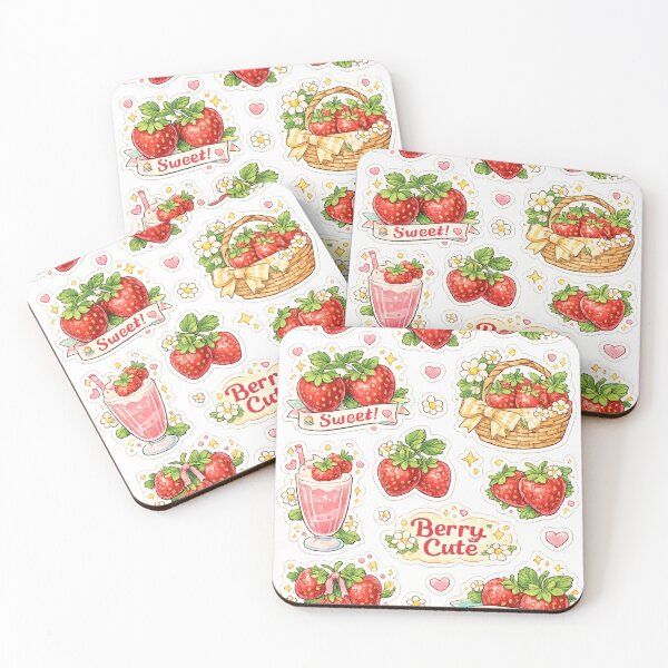Item preview, Strawberry Sticker Sheet Collection Berry Cute Sweet – Cute Cottagecore Fruit Art | Strawberry Gift Set designed and sold by irfanshikh.