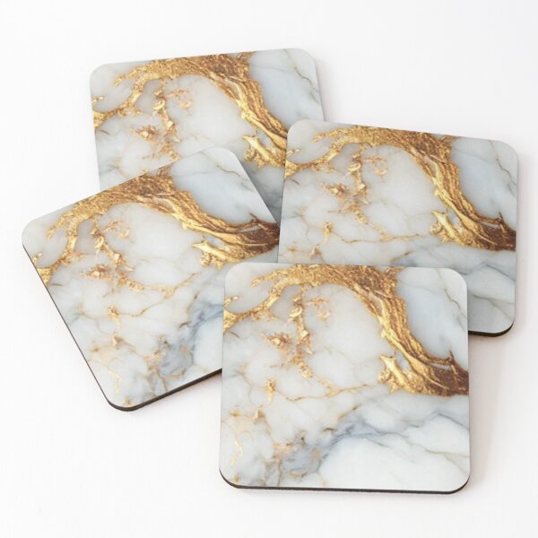 Item preview, White Marble and Gold Veins Abstract Luxury Texture Pattern designed and sold by LYAN-STORE.