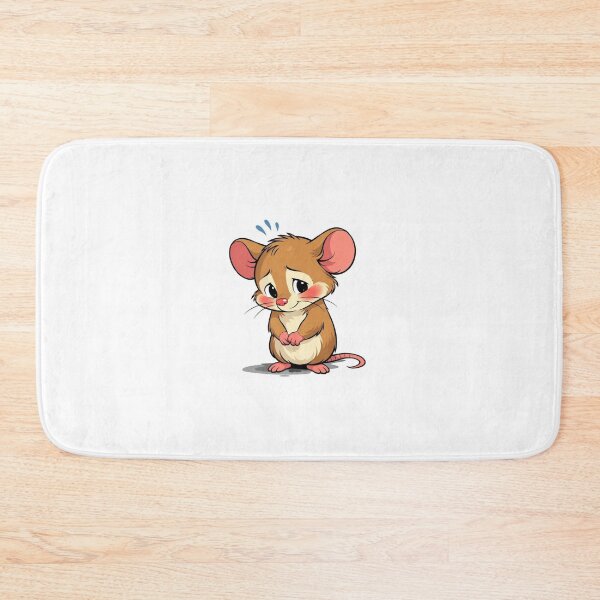Item preview, Cute Shy Mouse Vector Illustration | Kawaii Mouse Cartoon Art Sticker designed and sold by Khatumeye.