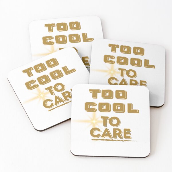 Item preview, Retro Too Cool To Care Golden Typography T-Shirt designed and sold by RadiantReza.