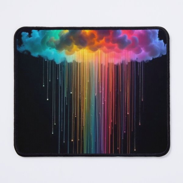 Item preview, Neon Rainbow Cloud Colorful Rain Dripping Surreal Aesthetic designed and sold by LYAN-STORE.