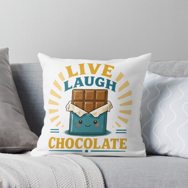 Item preview, Live Laugh Chocolate Cute Design designed and sold by Icareis-Studios.