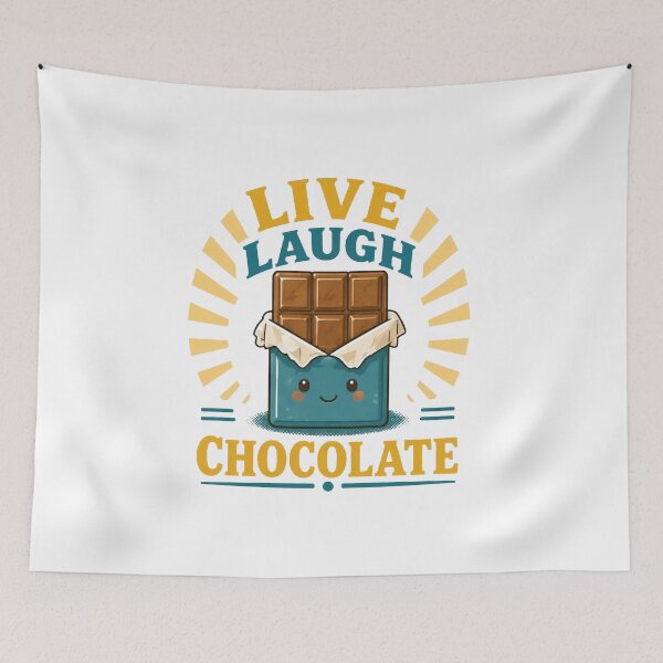 Item preview, Live Laugh Chocolate Cute Design designed and sold by Icareis-Studios.