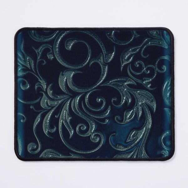 Item preview, Teal and silver floral whimsigoth designed and sold by BrontesWhimsyStore.