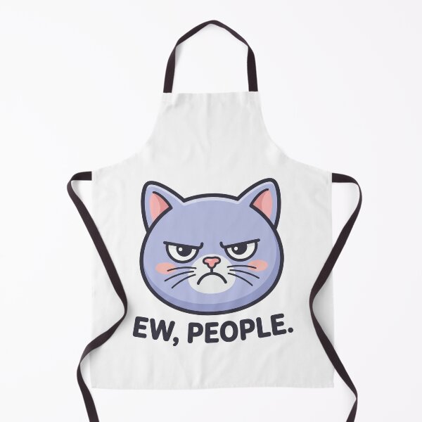 Item preview, Ew People Introvert Cat Funny Minimal Sticker designed and sold by D3monic.