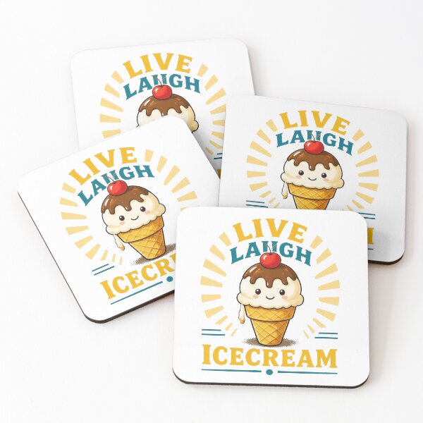 Item preview, Live Laugh Ice Cream Cute Design designed and sold by Icareis-Studios.