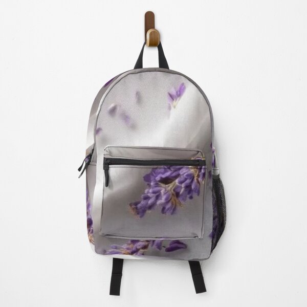 Item preview, Lavender Flowers on White Silk Texture Cottagecore Aesthetic designed and sold by LYAN-STORE.