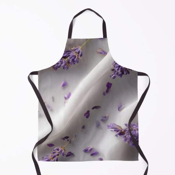 Item preview, Lavender Flowers on White Silk Texture Cottagecore Aesthetic designed and sold by LYAN-STORE.