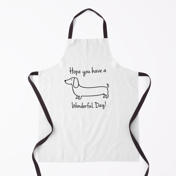 Item preview, Have a Wonderful Day Dachshund - Cute Fine Line Wiener Dog designed and sold by myforestfog.
