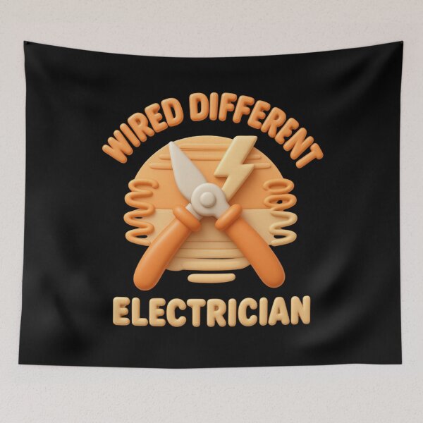 Item preview, Wired Different | American Electrician Lightning Shirt designed and sold by LabCore.