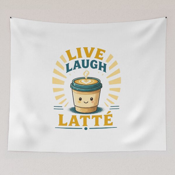 Item preview, Live Laugh Latte Coffee Design designed and sold by Icareis-Studios.