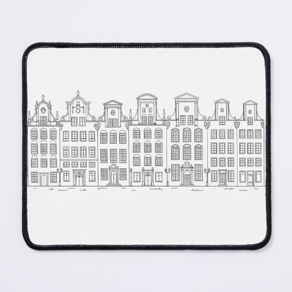 Item preview, Gdansk Old Town Houses - Minimalist Merchant Facades Line Art designed and sold by mijaczeek.