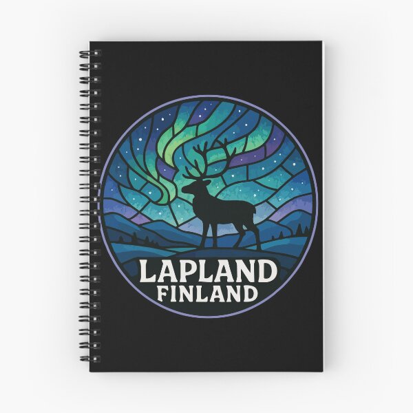 Item preview, Lapland Finland Stained Glass Art Travel designed and sold by TomFrontierArt.