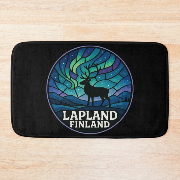 Item preview, Lapland Finland Stained Glass Art Travel designed and sold by TomFrontierArt.
